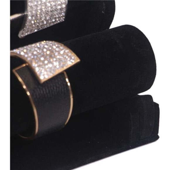 2Pack Velvet Bracelet Holder with 3Tier Rack, Jewelry Display Stand Watch Bangle - Picture 7 of 7